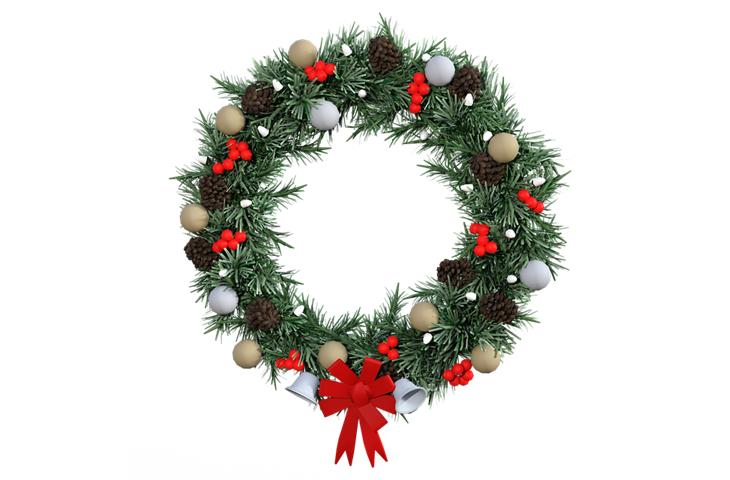 solar lighted wreaths