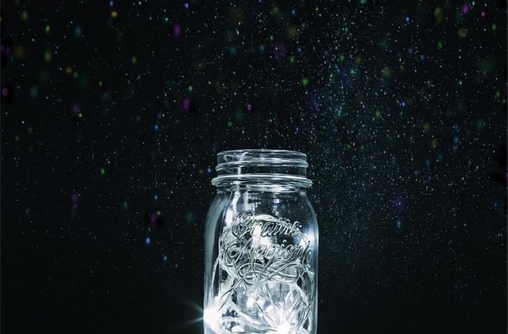 jars with solar lights