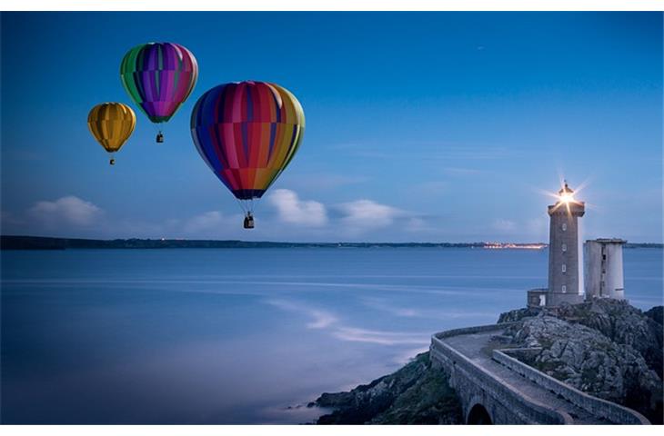 solar hot air balloon light