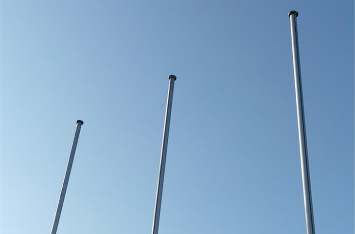 flagpole with solar light